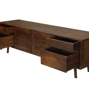 Wooden TV Console With 4 Drawer and 2 Door