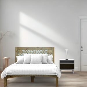 Wooden Indian Carving Queen Platform Bed